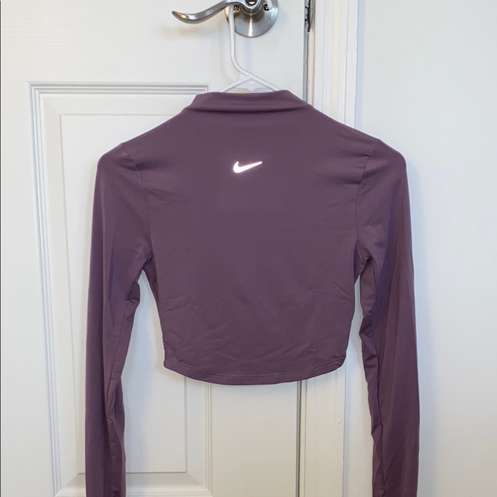 Nike Purple Long Sleeve Crop Top